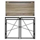 Стол на металлокаркасе BRABIX LOFT CD-002, 1000х500х750 мм, складной, цвет дуб антик, 641213. Фото товара с разных ракурсов.
