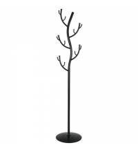 Вешалка-стойка "Дерево", 1,81 м, диск 37,5 см, 15 крючков, металл, черная, ВНП 211 Ч